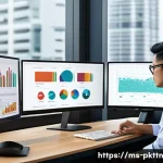 Home 19 자연어 처리 모델 튜닝을 위한 효과적인 워크플로우 - A detailed professional workspace scene showing a Malaysian data scientist analyzing diverse Malay l...