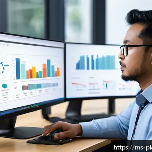 Home 30 자연어 처리 모델 튜닝을 위한 교차 검증 기법 - A professional Malaysian data scientist in a modern office environment, analyzing natural language p...